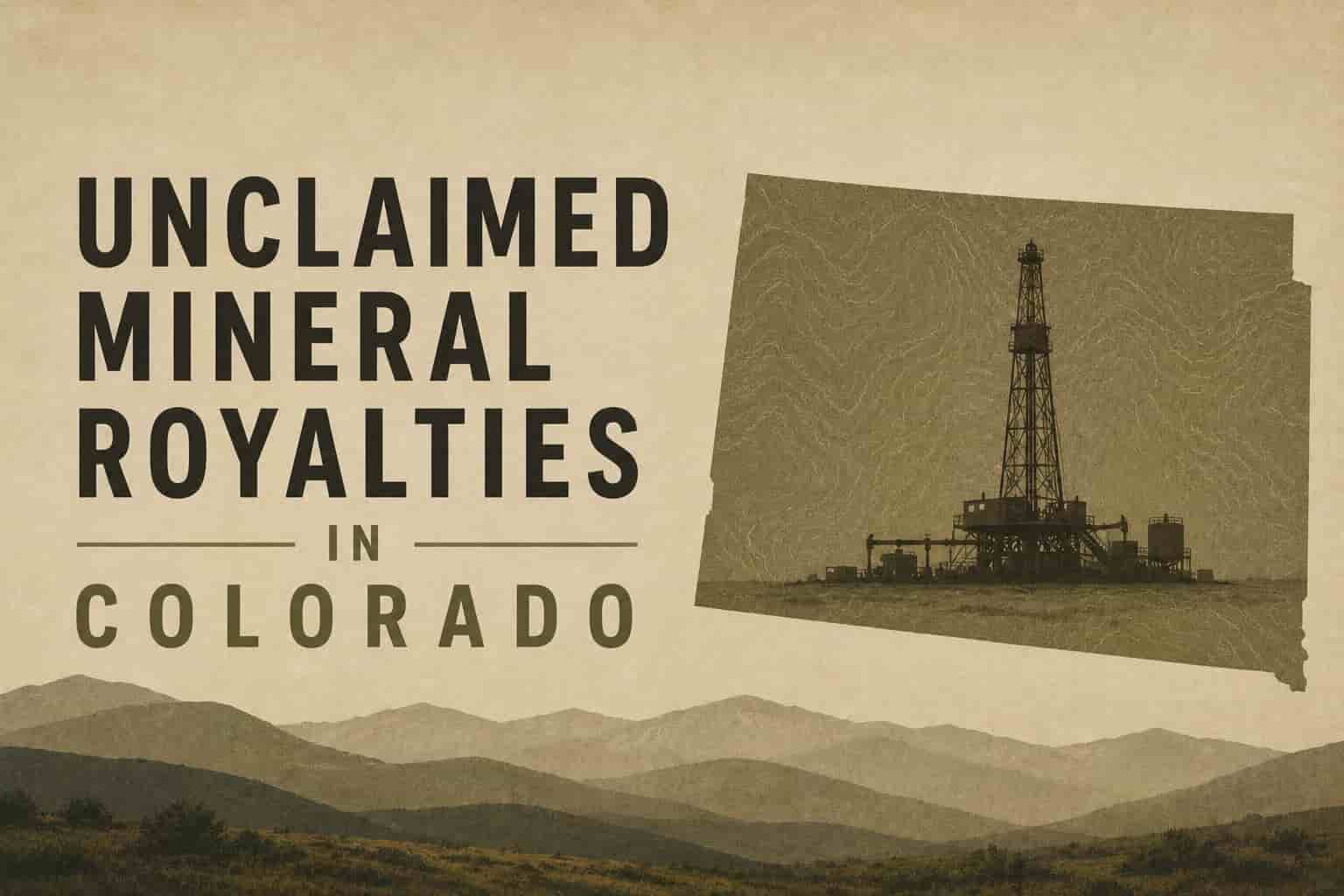 Unclaimed mineral royalties in Colorado, and the Great Colorado Payback